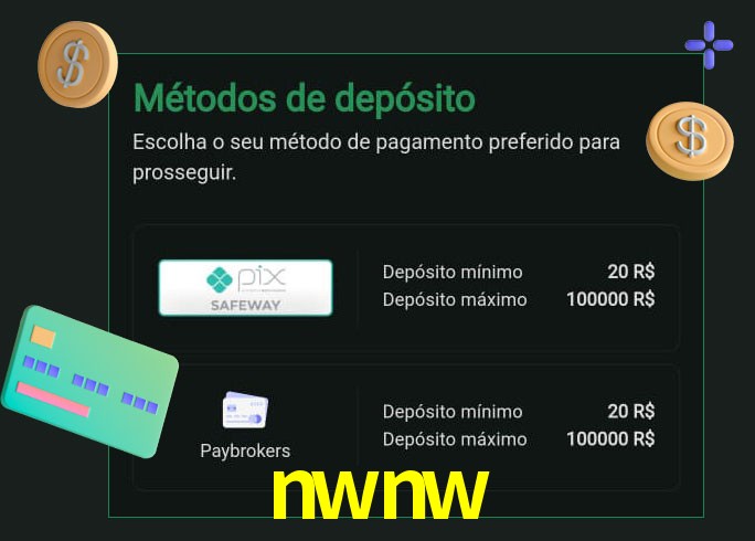 O cassino nwnw oferece uma grande variedade de métodos de pagamento